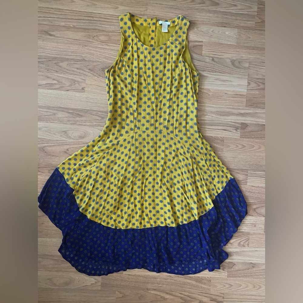 Yellow and blue sundress